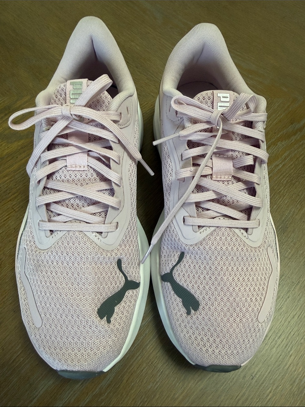 Puma Women's Light Pink Mesh Joggers Size 10